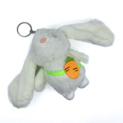 Sevimli Beyaz Tavşan Büyük Kulak Peluş Anahtarlık