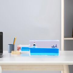 Surfer Shark Sıvı Drift Şişesi Batmaz Masa Dekorasyonu