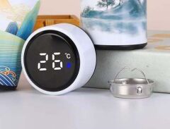 Dijital Isı Göstergeli Desenli Termos