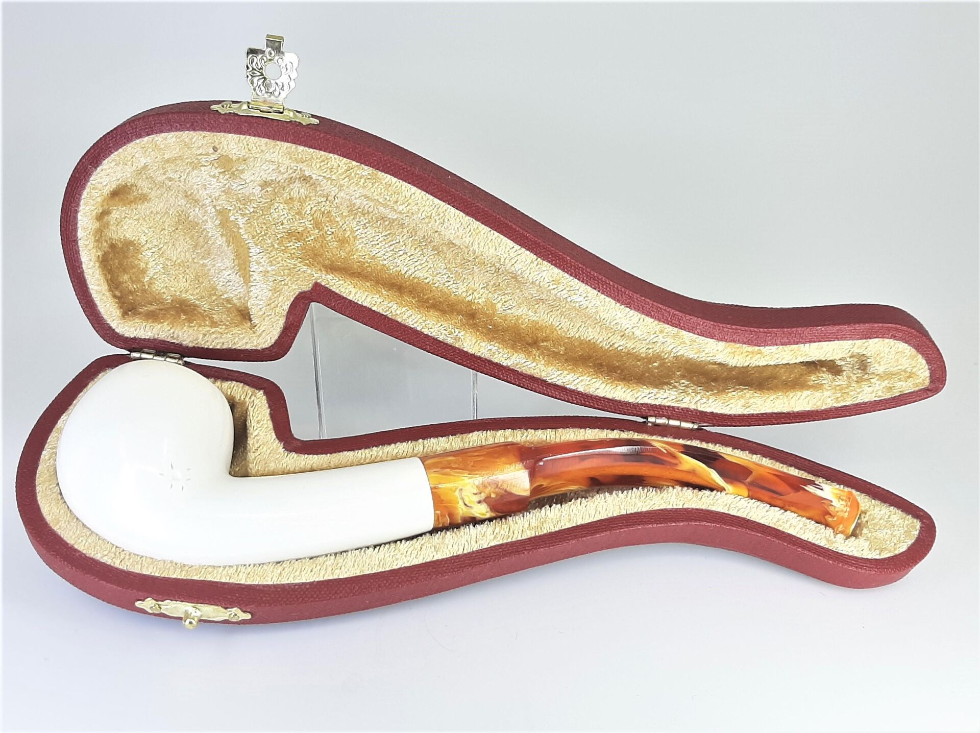 LULEPIPOMRT10 Lületaşı Pipo / Doğal Lületaşı El Yapımı Özel Kutulu