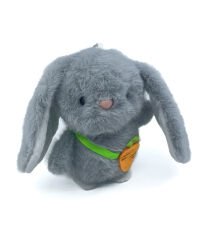 Sevimli Gri Tavşan Büyük Kulak Peluş Anahtarlık