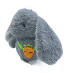 Sevimli Gri Tavşan Büyük Kulak Peluş Anahtarlık