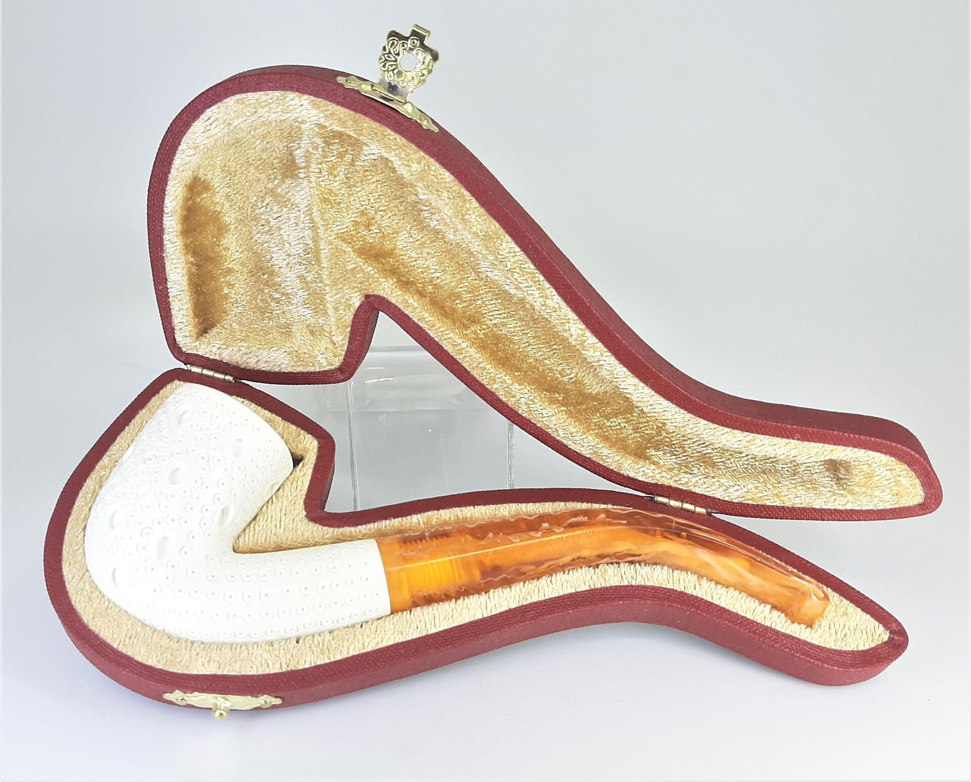 LULEPIPOMRT11 Lületaşı Pipo / Doğal Lületaşı El Yapımı Özel Kutulu