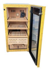 Boveda H-70S Elektrikli Humidor / Puro Saklama Dolabı - Gold Maun