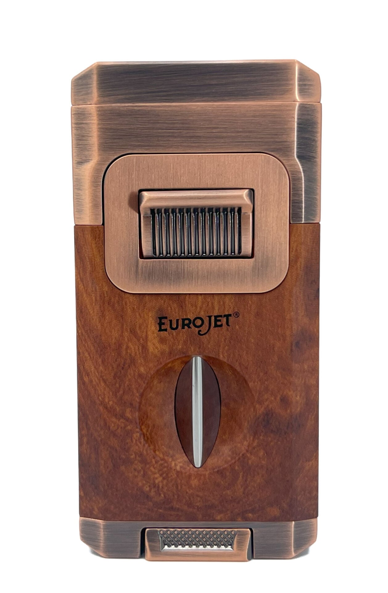 EuroJet Çift Torch Jet Alev Masa Tipi Puro Makaslı Puro Çakmağı - Kahverengi