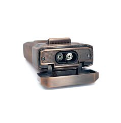 EuroJet Çift Torch Jet Alev Masa Tipi Puro Makaslı Puro Çakmağı - Kahverengi