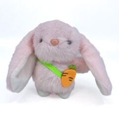 Sevimli Pembe Tavşan Büyük Kulak Peluş Anahtarlık