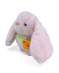 Sevimli Pembe Tavşan Büyük Kulak Peluş Anahtarlık