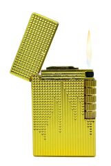 Dupont Tarzı Metal Çakmak - Soft Flame/Mum Alev - Gold