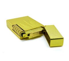 Dupont Tarzı Metal Çakmak - Soft Flame/Mum Alev - Gold