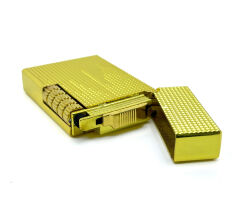 Dupont Tarzı Metal Çakmak - Soft Flame/Mum Alev - Gold