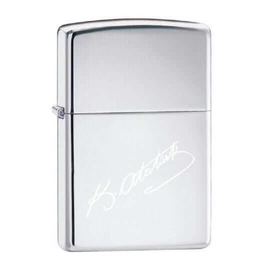 Zippo Atatürk İmza Gri Çakmak