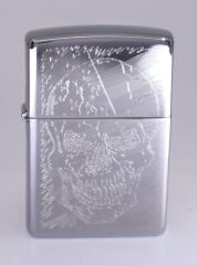 Zippo Flag And Skull Dizayn Çakmak