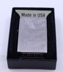 Zippo Flag And Skull Dizayn Çakmak