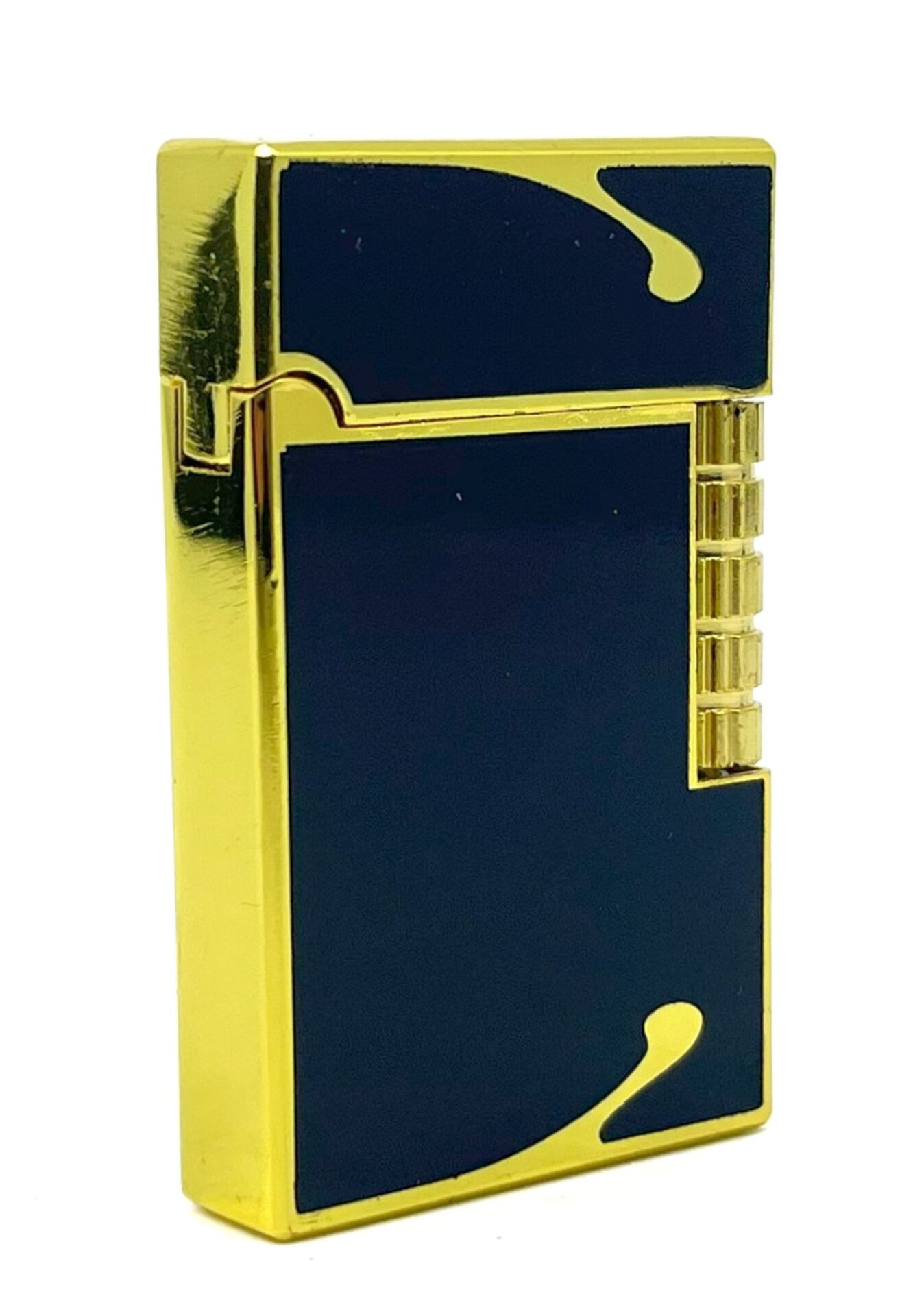 Dupont Tarzı Metal Çakmak Soft Flame Mum Alev - Black Gold