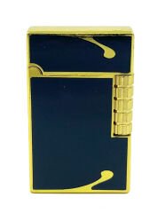 Dupont Tarzı Metal Çakmak Soft Flame Mum Alev - Black Gold