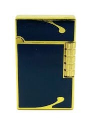 Dupont Tarzı Metal Çakmak Soft Flame Mum Alev - Black Gold