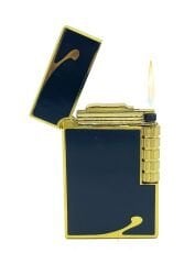 Dupont Tarzı Metal Çakmak Soft Flame Mum Alev - Black Gold