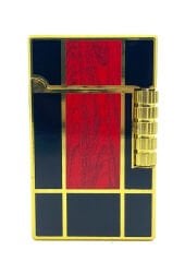 Dupont Tarzı Metal Çakmak Soft Flame Mum Alev - Kare Desen