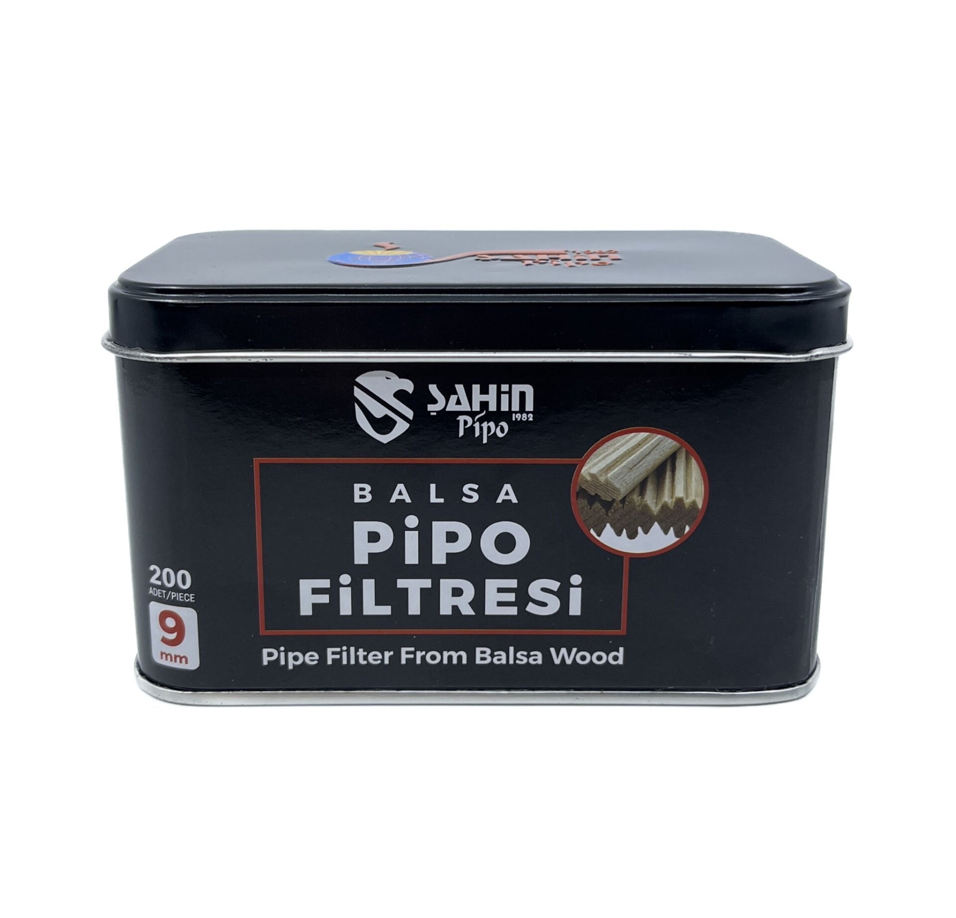 Şahin Pipo 9mm Balsa Ağacı Pipo Filtresi - 200 Adet Ekonomik Paket