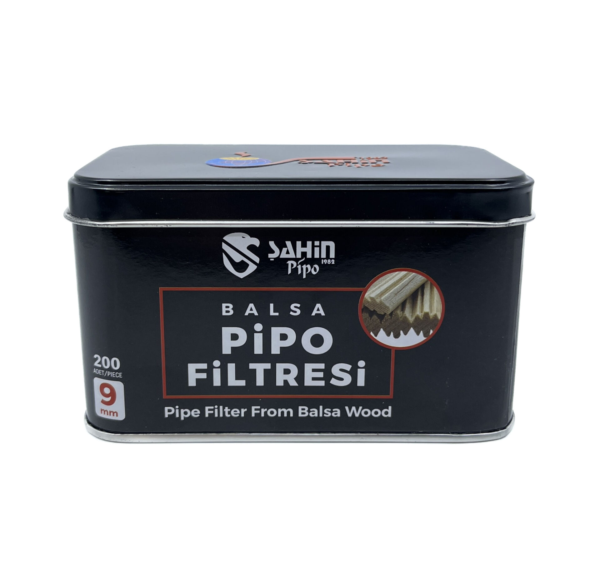 Şahin Pipo 9mm Balsa Ağacı Pipo Filtresi - 200 Adet Ekonomik Paket
