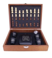 Ahşap Kutulu Satranç Takımı + Matara Seti