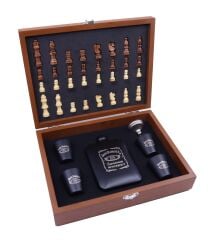 Ahşap Kutulu Satranç Takımı + Matara Seti