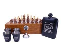 Ahşap Kutulu Satranç Takımı + Matara Seti