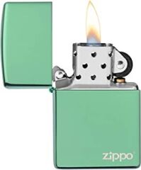 Zippo Green Parlak Çakmak Logolu