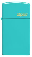 Zippo Slim Flat Turquoise Logo Çakmak
