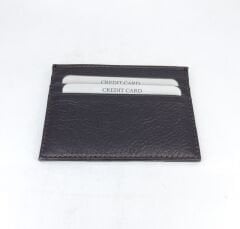 Kayader Deri Kartlık Cüzdan - Koyu Kahverengi