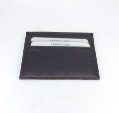 Kayader Deri Kartlık Cüzdan - Koyu Kahverengi