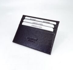 Kayader Deri Kartlık Cüzdan - Koyu Kahverengi