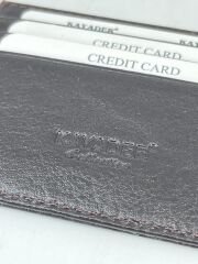 Kayader Deri Kartlık Cüzdan - Koyu Kahverengi