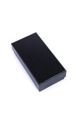 Parmida Piramit Desen Deri Puro Kılıfı 3'lü - Seyahat Humidoru Siyah