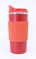 Çift Katmanlı Paslanmaz Çelik Sızdırmaz Termos Bardak 500 Ml Kupa - Turuncu