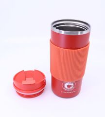 Çift Katmanlı Paslanmaz Çelik Sızdırmaz Termos Bardak 500 Ml Kupa - Turuncu