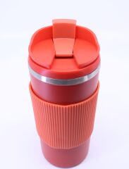Çift Katmanlı Paslanmaz Çelik Sızdırmaz Termos Bardak 500 Ml Kupa - Turuncu