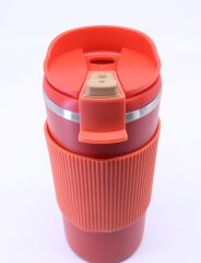 Çift Katmanlı Paslanmaz Çelik Sızdırmaz Termos Bardak 500 Ml Kupa - Turuncu