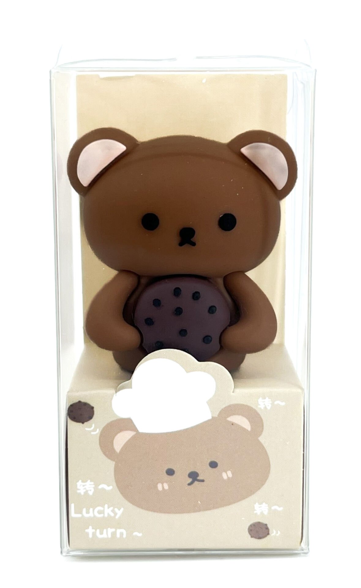 Lucky Turn  3d Silikon Renkli Kalemtıraş Ayıcık ve Pasta