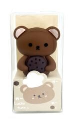 Lucky Turn  3d Silikon Renkli Kalemtıraş Ayıcık ve Pasta