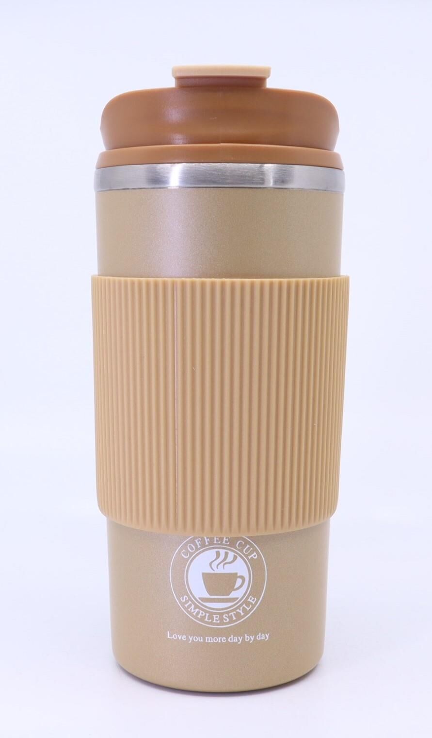 Çift Katmanlı Paslanmaz Çelik Sızdırmaz Termos Bardak 500 Ml Kupa - Sarı