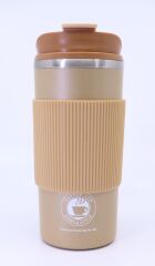 Çift Katmanlı Paslanmaz Çelik Sızdırmaz Termos Bardak 500 Ml Kupa - Sarı