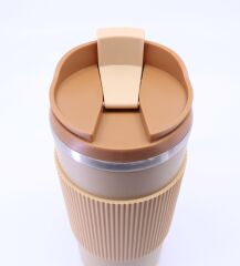 Çift Katmanlı Paslanmaz Çelik Sızdırmaz Termos Bardak 500 Ml Kupa - Sarı