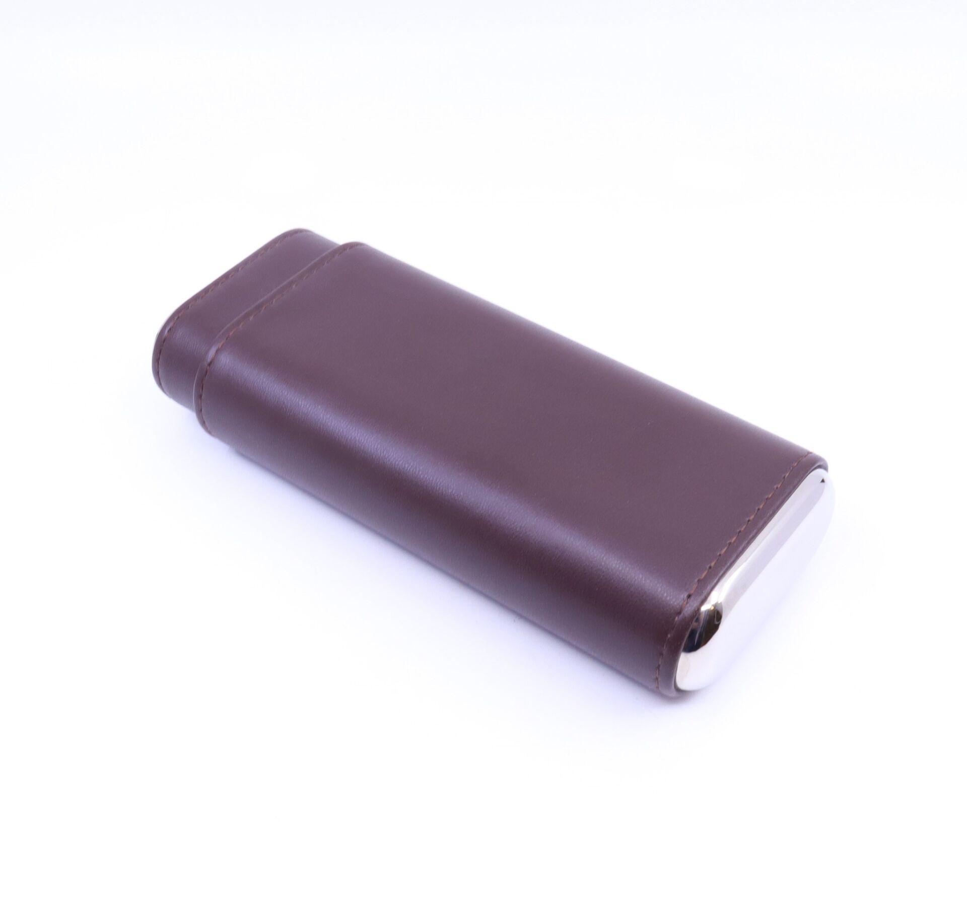 Parmida  Deri Puro Kılıfı 3'lü - Seyahat Humidoru Kahverengi 014