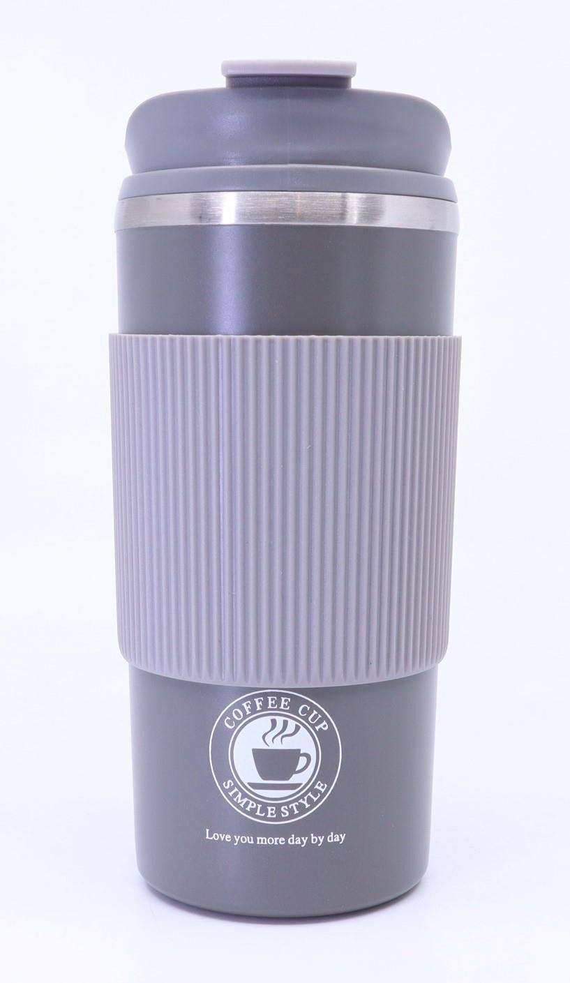 Çift Katmanlı Paslanmaz Çelik Sızdırmaz Termos Bardak 500 Ml Kupa - Gri