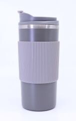 Çift Katmanlı Paslanmaz Çelik Sızdırmaz Termos Bardak 500 Ml Kupa - Gri