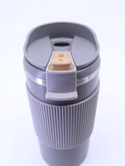 Çift Katmanlı Paslanmaz Çelik Sızdırmaz Termos Bardak 500 Ml Kupa - Gri