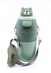 Ayıcıklı Termos Suluk Matara 620 ml - Yeşil