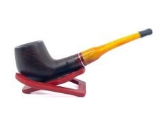 Dapper Half Bent Apple Briar (Gül Kökü) 9 mm Filtreli El Yapımı Pipo - 2635